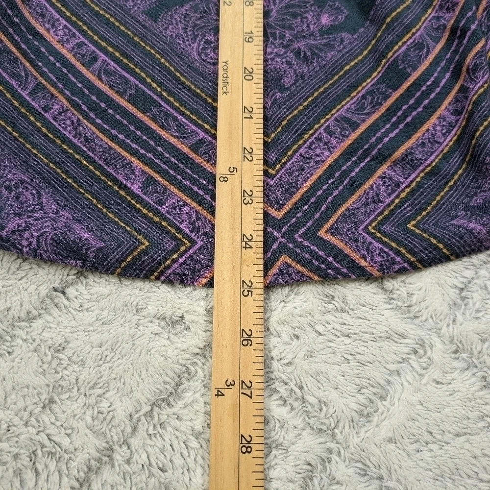 Free People Shirt XS Purple Lavender Print Walking On A Dream Tunic Blouse Boho